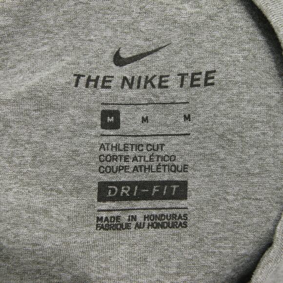 Nike TShirt Dark Grey Heather Polyester Dri Fit Athletic Workout Medium NWT - Picture 9 of 11